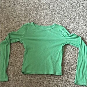 Universal Thread Green Ribbed Top